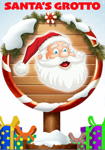 Wall poster print sign santa - print,