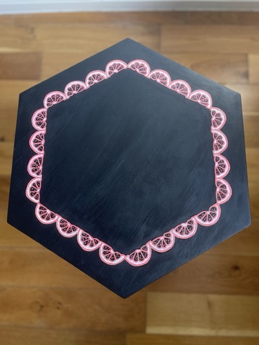 Hand painted wooden side - hand,