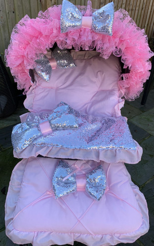 Romany pram pushchair - romany, frilly