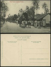 Ceylon Old Postcard Road Scene