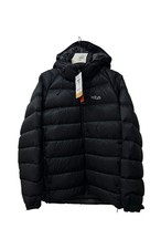 Rab Men's Axion Mountain Pro Hooded 700 fill Puffa Black Zip Jacket Size XL NEW!