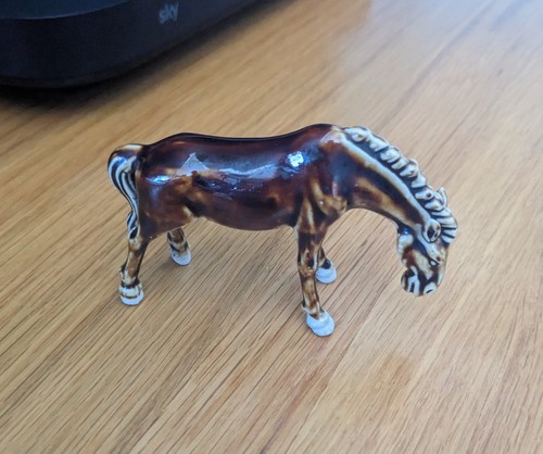 Ceramic horse figure ornament - ceramic,