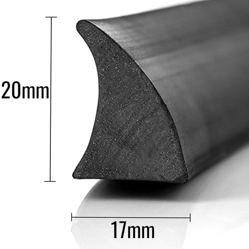 Rubber curved shark fin - curved,