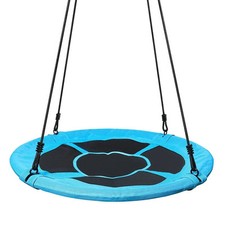 Yorbay nest basket garden swing for children and adults, 100cm - Blue