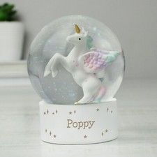 Personalised Snowglobe Unicorn