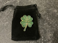 Green Gold Lucky Clover Leaf