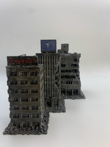 3pc destroyed city building - 3pc,