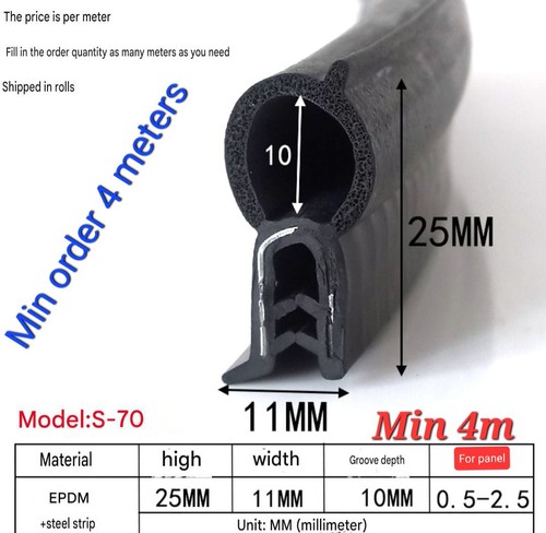Car boot seal rubber edge - seal,