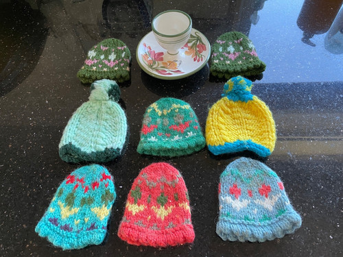 Vintage hand knitted egg - 8x,
