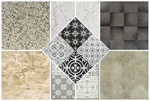 Vinyl floor tiles - vinyl, self