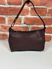 Mulberry Pochette Burgundy Textured handbag Grain Vintage Mini Small Bag Black