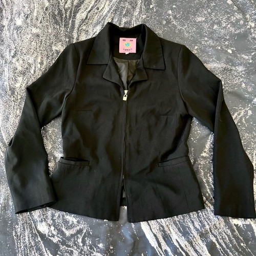 Unif black zip blazer - black, zip-up