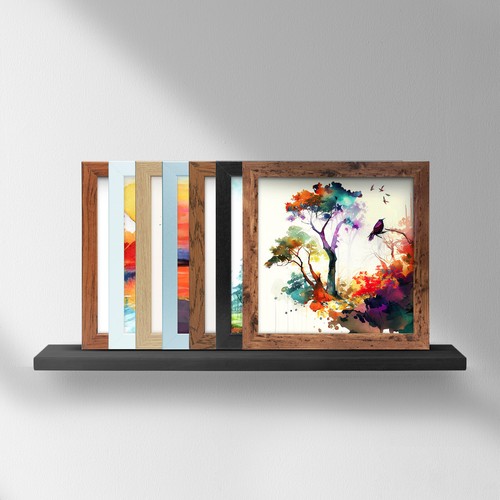 Square picture frame - square, photo