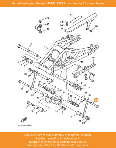 Yamaha bolt 90101 12673 oem - bolt,,
