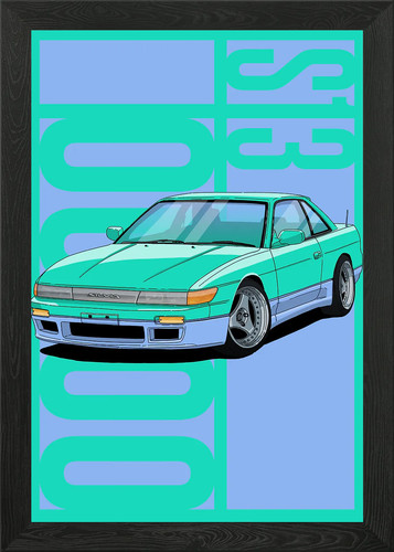 Nissan silvia s13 framed wall - silvia,