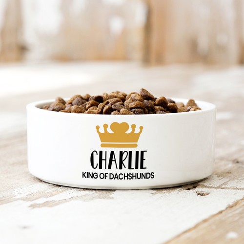Personalised pet bowl cat dog - personalised,