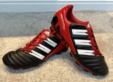 RARE Retro Adidas Predator AdiPower FG football boots size UK 7 black red