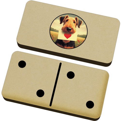 Airedale terrier love - terrier, domino