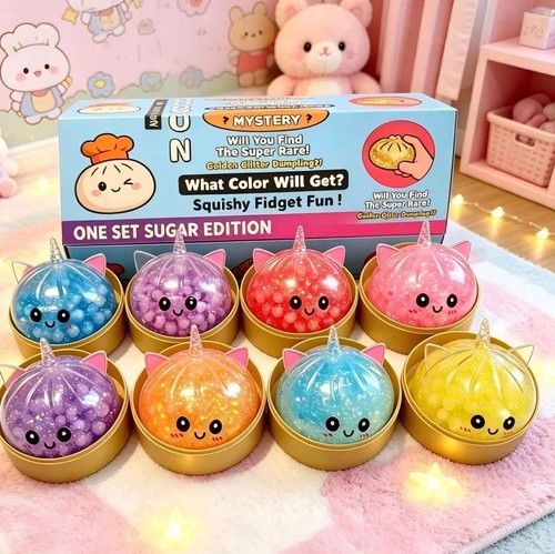 5cm rainbow unicorn dumpling - 8.5cm,