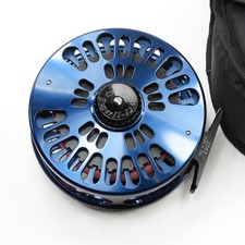 Abel Super 11-12N Fly Fishing Reel. Dark Blue Finish. Made in USA. W/ Case.