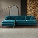 Seater sofa teal velvet - 4, left