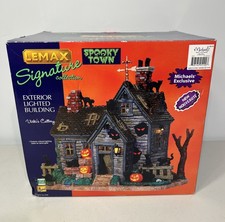 Lemax Spooky Town Vicki's Cattery, Cat House Lights & Sound- Retired