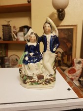 Genuine Antique Staffordshire Figure of a Sailor and Lass a/f