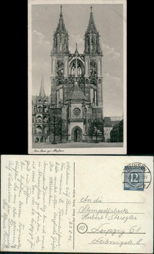 Postcard meissen cathedral - postcard,