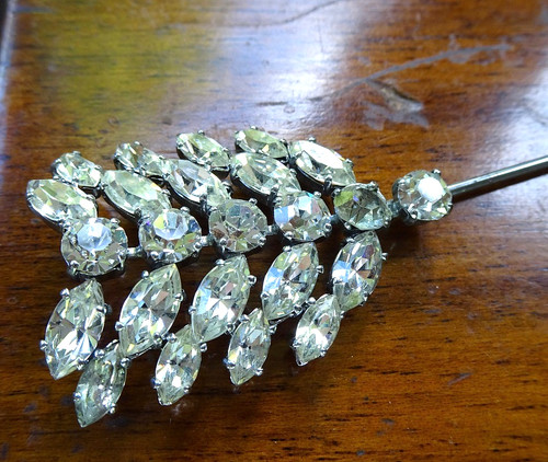 Antique art deco sparkly - sparkly, clear