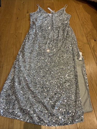 Evening gown size silver - gown,