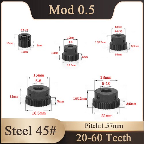 Spur gears mod - spur, 0.5