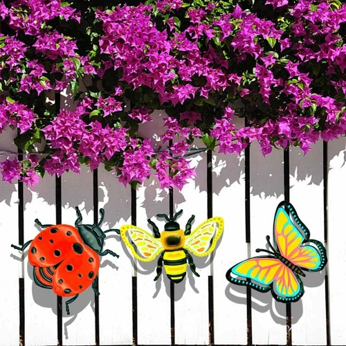 3pcs metal insect wall - 3d, art