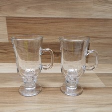 2 x Vintage Chunky Clear Glass