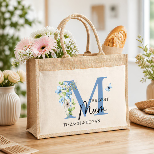 Personalised mum jute tote - tote, bag