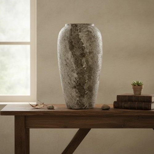 Rustic ceramic tall floor - rustic, vase