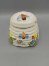 Floral Beehive Honey Pot