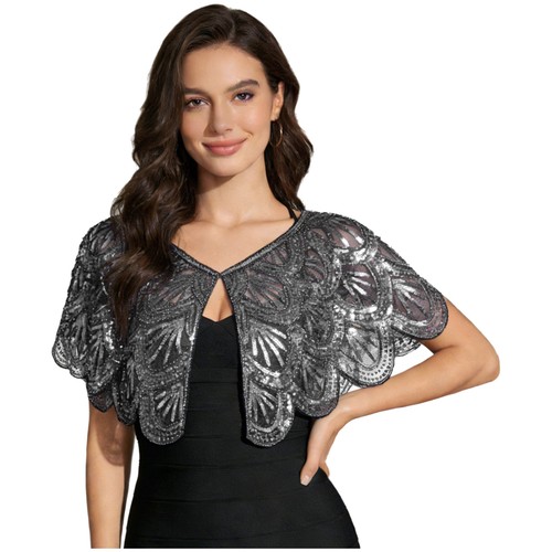 Womens 1920s sequin shawl - uk,