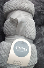 Grey Throw waffle fleece