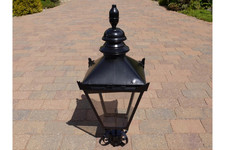 Lamp Post Top Black Victorian Garden  90cm Vintage Lantern  Old Metal Light