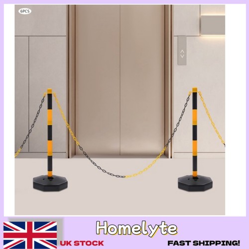 Post and chain link barriers - and,