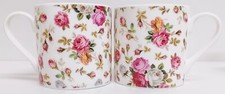 Garden Roses Mugs Set of 2