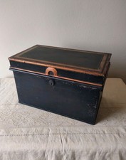 Vintage Milners Deed Box Metal Document Storage Painted Detail Industrial Safe