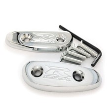 Chrome Mirror Base Plates Block Off For 2001-2005 2004 Suzuki GSXR 600 750 K1 K4