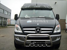 MERCEDES SPRINTER W906 STAINLESS STEEL CHROME NUDGE A-BAR BULL BAR 2006-2013