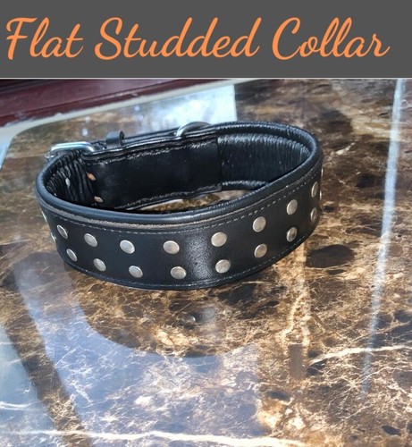 Black wide dog collar - black,