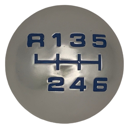 Silver blue gear shift knob - gear,