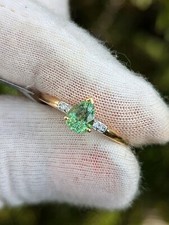 Paraiba Tourmaline Ring 9ct Yellow Gold Size P-Q