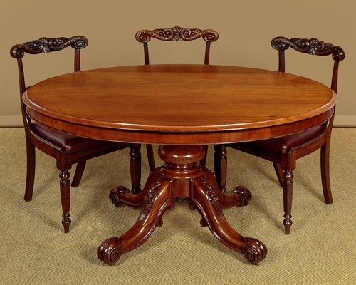 Antique oval mahogany - oval, pedestal