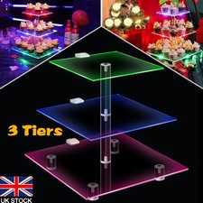 3 Tier LED Clear Acrylic