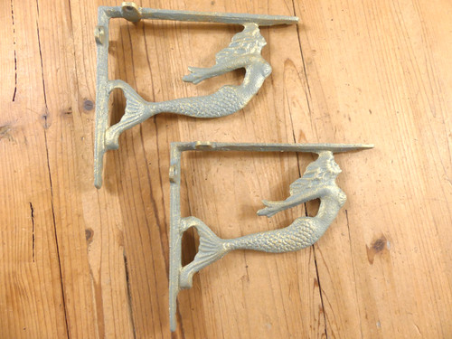 Cast iron mermaid brackets - 2,